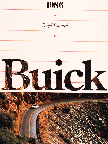 1986 뷰익 리갈 리미티드 카달로그