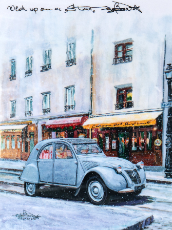 보우 스포츠카 아트 포스터 - 시트로엥 2CV