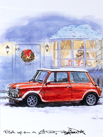 보우 스포츠카 아트 포스터 - 미니