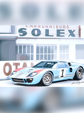 카 일러스트레이션 - GT40