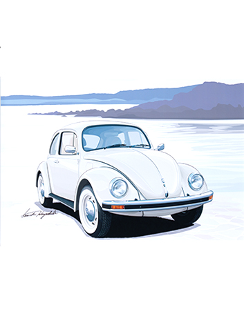 카 일러스트레이션 - Volkswagen Type 1 Beetle