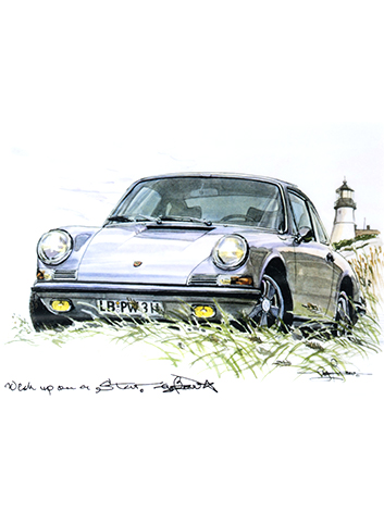 보우 스포츠카 아트 포스터 - 포르쉐 911