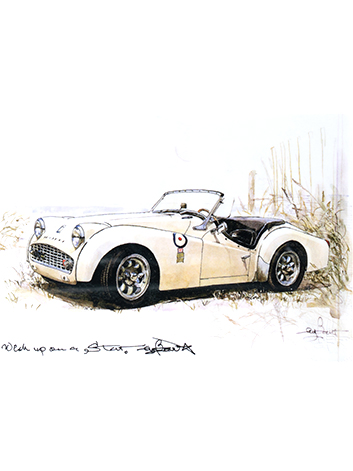 보우 스포츠카 아트 포스터 - 트라이엄프 TR-3